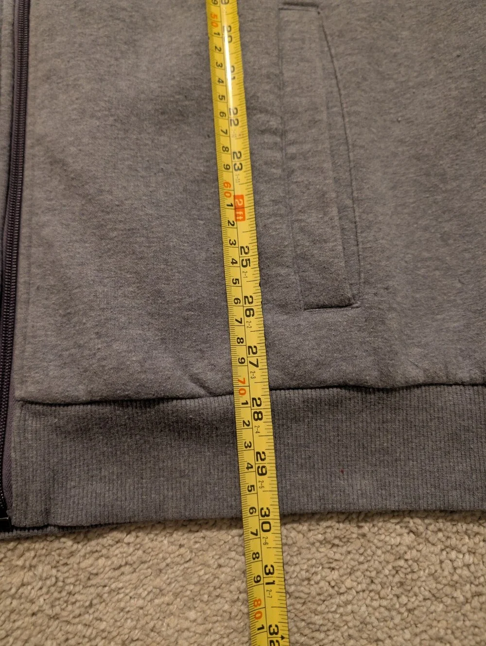 Calvin Klein Soft Touch Fleece Gray Zip-Up Jacket - Picture 14 of 14